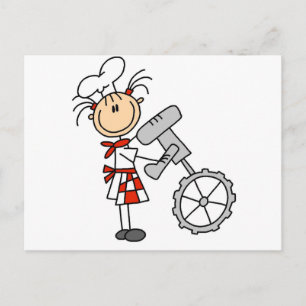 Female Chef with Mixer Tshirts and Gifts Postcard