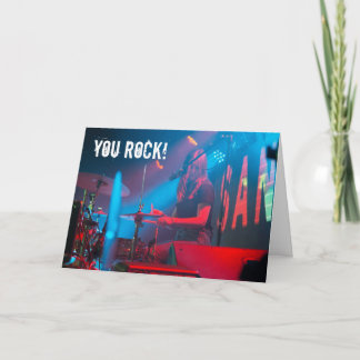 Female Chick Drumsticks Drummer Birthday Card