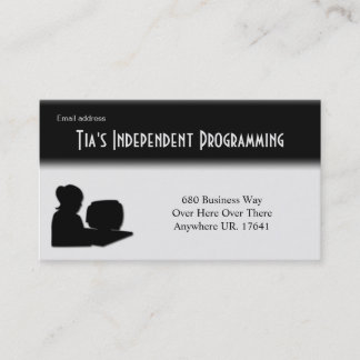 Female Computer Programmer Business Card