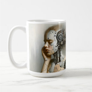 Female Cyborg Woman Ai Art Coffee Mug