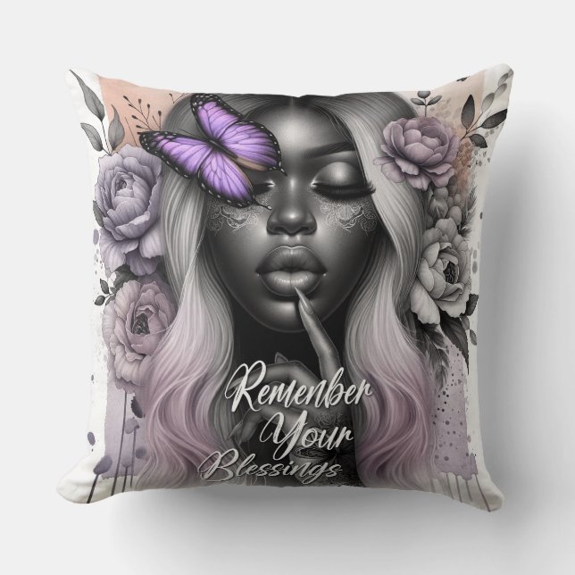 Female Daily Affirmation  Cushion (Front)