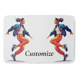 Female Dancer Hip Hop Thunder_Cove Bath Mat