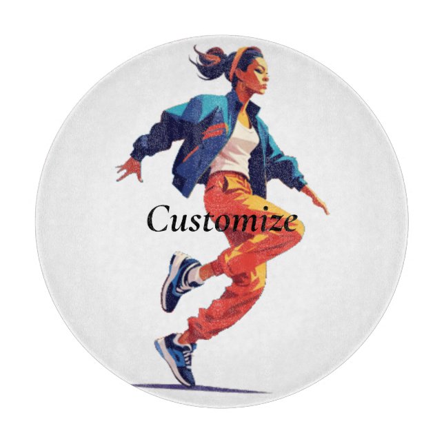 Female Dancer Hip Hop Thunder_Cove Cutting Board (Front)