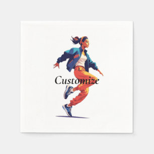 Female Dancer Hip Hop Thunder_Cove Napkin