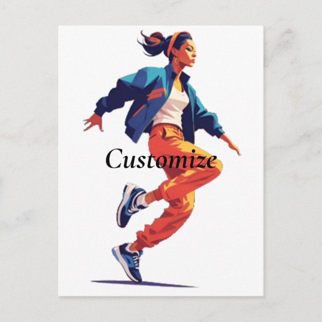 Female Dancer Hip Hop Thunder_Cove Postcard (Front)