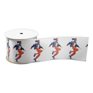 Female Dancer Hip Hop Thunder_Cove Satin Ribbon