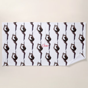 Female Dancer Thunder_Cove Beach Towel