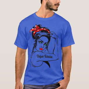 Female Dialysis Technician Rosie The Riveter Pin T-Shirt