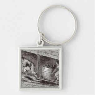 Female Drawer in a Coal-Pit at Little Bolton Key Ring