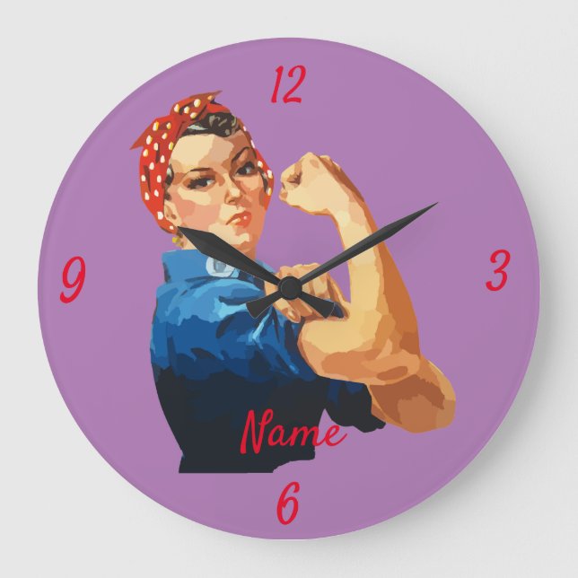Female Empowerment Thunder_Cove Large Clock (Front)
