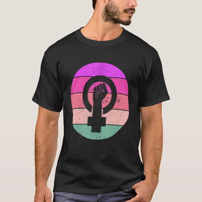Female Equality Feminist Symbol Empowerment Femini T-Shirt (Front)