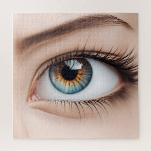 Female eye macro jigsaw puzzle