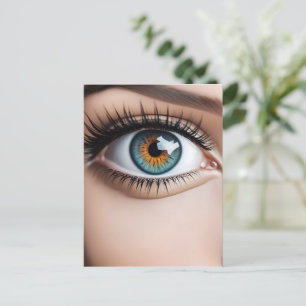 Female eye macro postcard