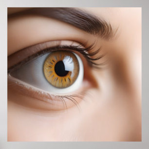 Female eye macro poster