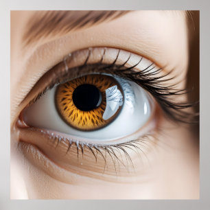 Female eye macro poster