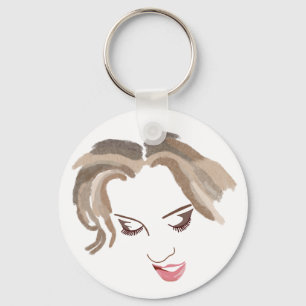 Female Face #2 Key Ring