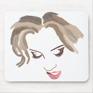Female Face #2 Mouse Pad