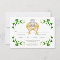 Female Female Irish Claddagh Ring and Shamrocks
