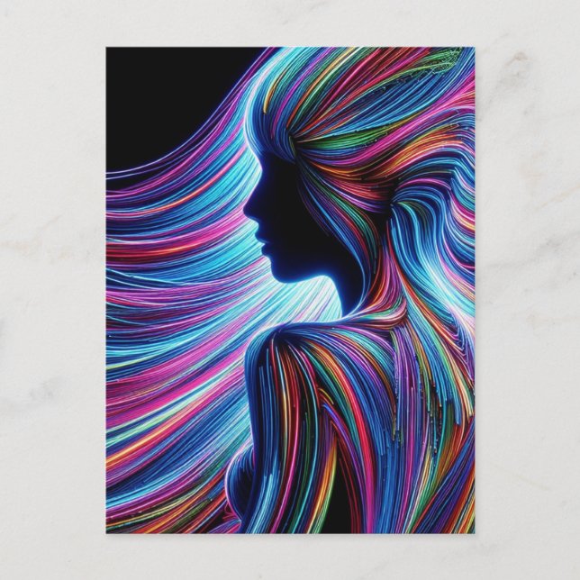 Female Figure Abstract Postcard (Front)