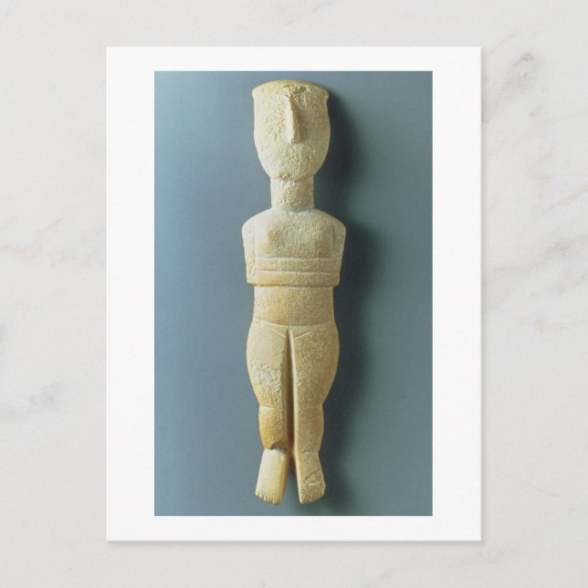Female figurine, early Cycladic, c.2800-2300 BC (m Postcard (Front)