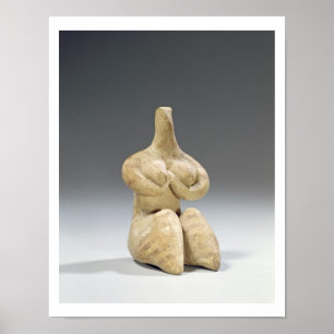 Female figurine in the Halaf style, c.4500 BC (ter Poster