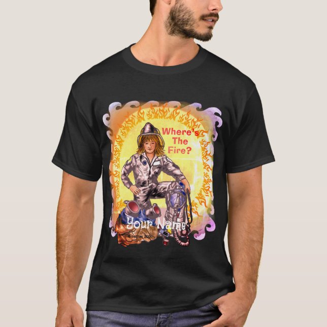 Female Firefighter  t-shirt (Front)