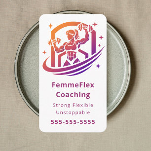Female Fitness Coach Women’s Personal Trainer Business Card