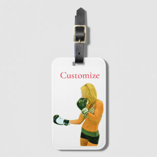 Female Fitness Model boxing Thunder_Cove Luggage Tag