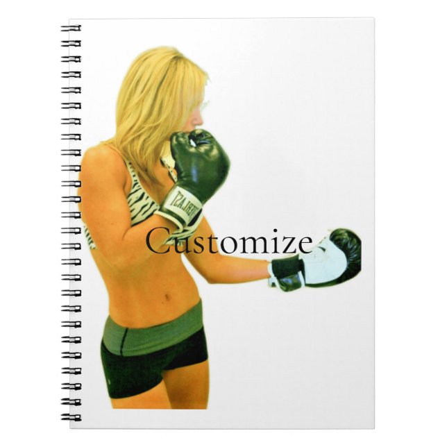 Female Fitness Model boxing Thunder_Cove Notebook (Front)