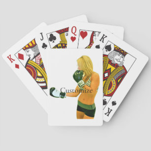 Female Fitness Model boxing Thunder_Cove Playing Cards