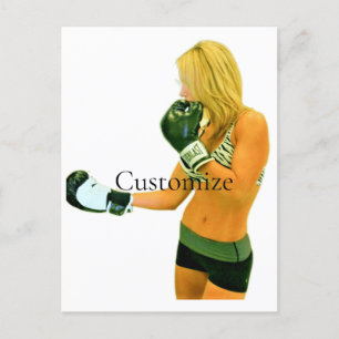 Female Fitness Model boxing Thunder_Cove Postcard