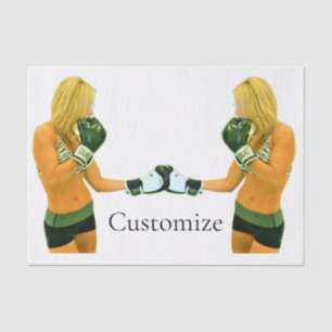 Female Fitness Model boxing Thunder_Cove Tissue Paper