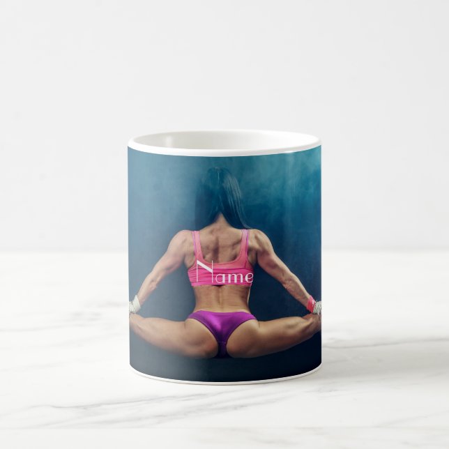 Female Fitness Model Split Thunder_Cove Coffee Mug (Center)