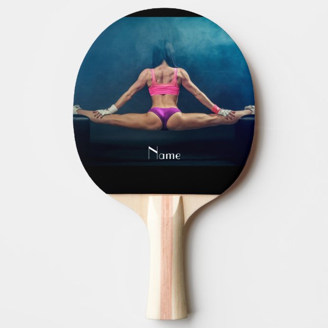 Female Fitness Model Split Thunder_Cove   Ping Pong Paddle (Front)
