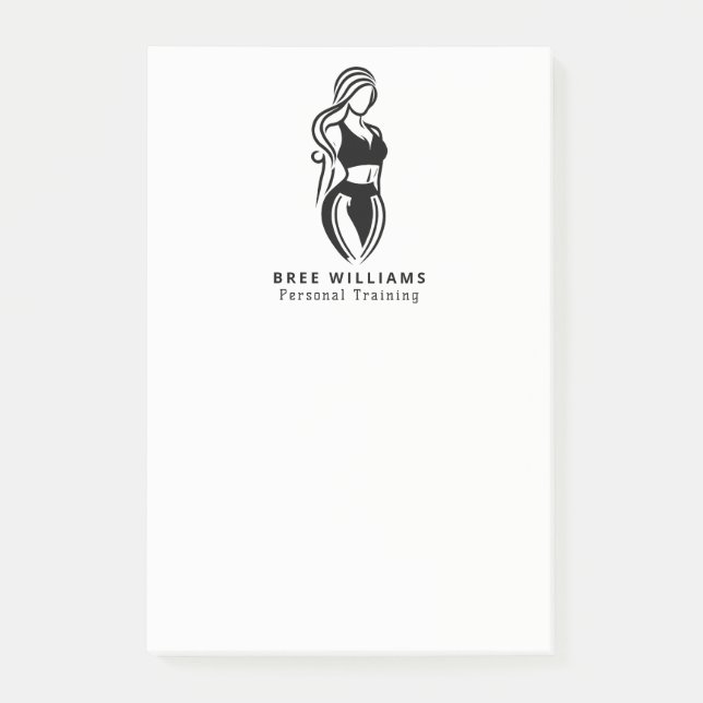 Female Fitness Personal Training Minimalist Post-it Notes (Front)