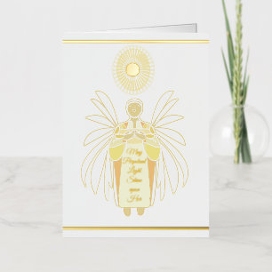 Female Funeral condolences card