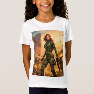 Female G. I. Joe Scarlett wearing design  T-Shirt