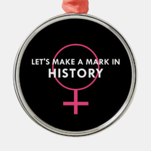 Female Gender Sign - Mark in History Quote Metal Tree Decoration