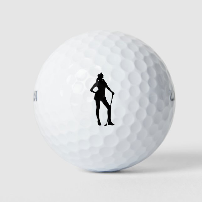 Female Golf Sport Golf Balls (Front)