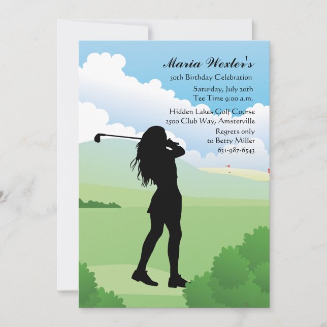 Female Golfer Invitation (Front)