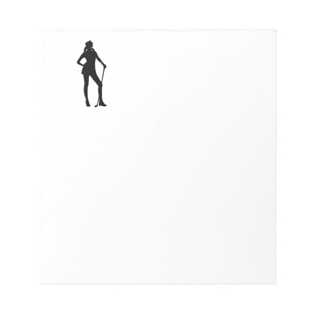 Female Golfer Sport Notepad (Front)