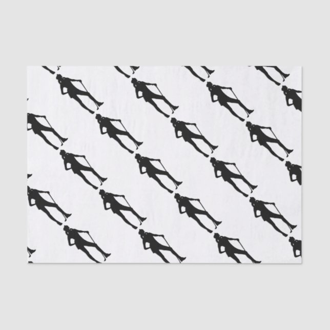 Female Golfer Sport Tissue Paper (Front)