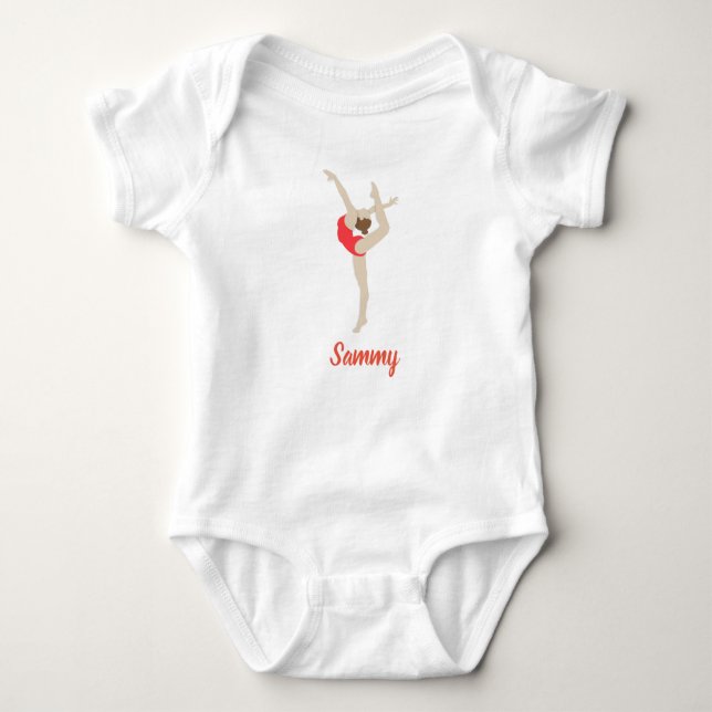 Female Gymnast Baby Bodysuit (Front)