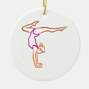 Female Gymnast Ceramic Tree Decoration