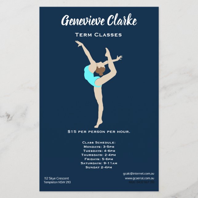 Female Gymnast Flyer (Front)