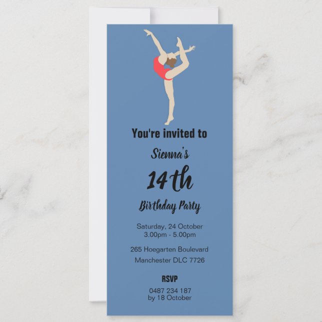 Female Gymnast Invitation (Front)