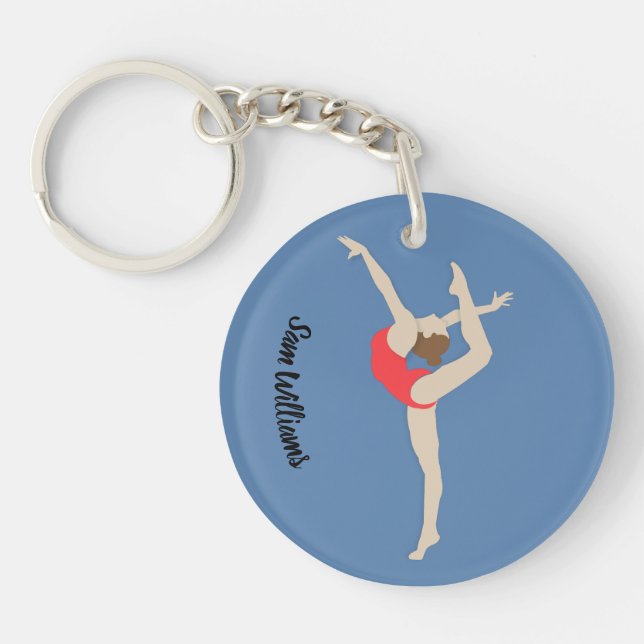 Female Gymnast Key Ring (Front)