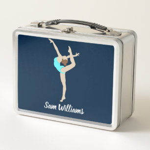 Female Gymnast Metal Lunch Box