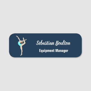 Female Gymnast Name Tag