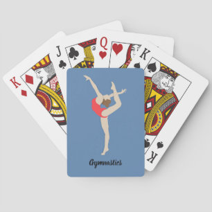 Female Gymnast Playing Cards